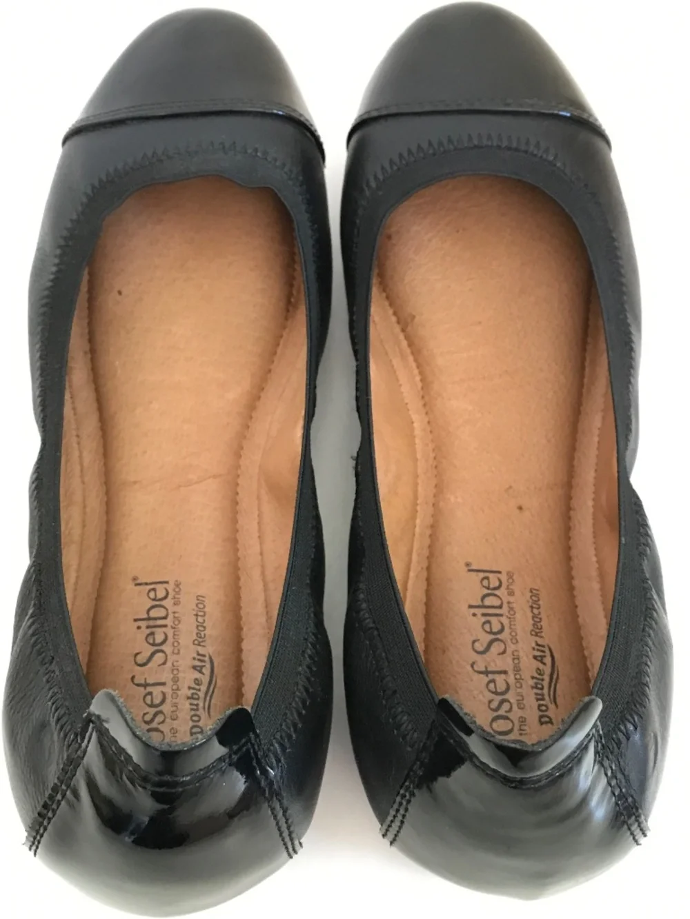 JOSEPH SEIBEL Ballet Flat Black Leather Pippa Women’s Size 9